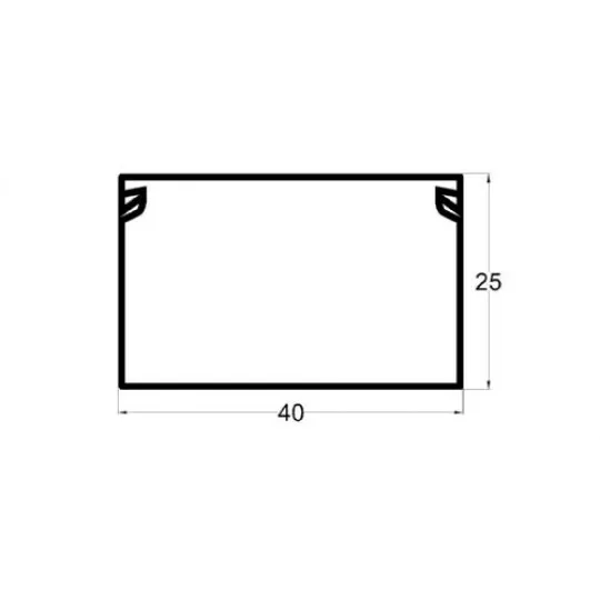 Samolepljiv kablovski kanal PVC - kanalica 40x25mm 2m ME-40x25mm