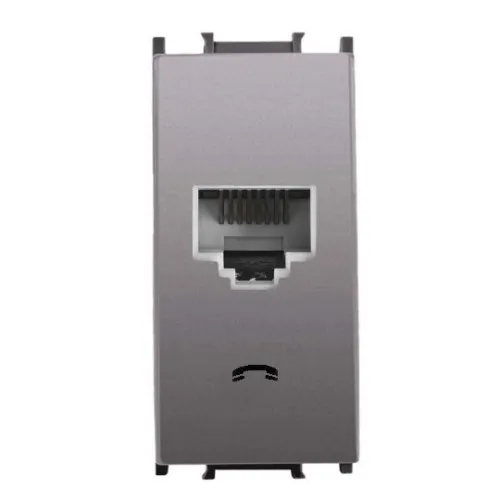 Priključnica antracit siva 1M PTT CAT3e telefonska WVTT1402-4AN EU2 Thea Modular Panasonic