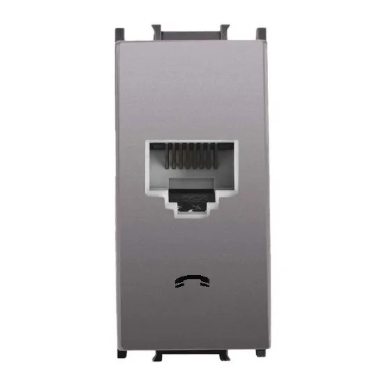 Priključnica antracit siva 1M PTT CAT3e telefonska WVTT1402-4AN EU2 Thea Modular Panasonic