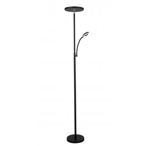 Podna lampa crna LED 27W+7W LED CCT 3000-6000K sa TOUCH dimerom 2200+500lm M71-C