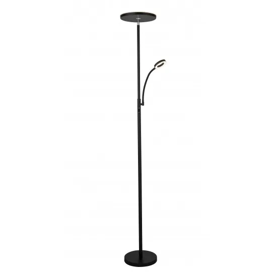 Podna lampa crna LED 27W+7W LED CCT 3000-6000K sa TOUCH dimerom 2200+500lm M71-C