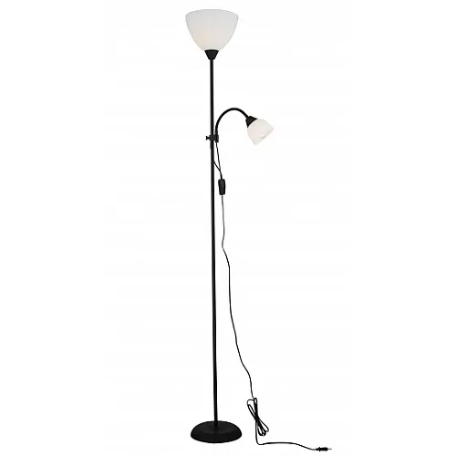 Podna lampa crna 1xE27+1xE14 M65-MS-C