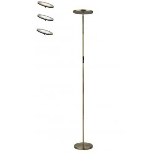 Podna lampa staro-zlato LED 30W LED CCT 3000-6000K sa TOUCH dimerom 2550lm M72-AB