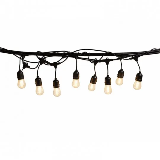 Set sijalica za dvorište crna 10+1x1W 3000K IP44 10,7m E27 LED 80lm MG-10/11m/3000 Mitea Lighting