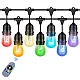 Set sijalica za dvorište crna 10+1x1W RGB IP44 10,7m E27 LED sa daljinskim MG-10/11m/RGB