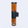 Zidna lampa crna Max.25W IP54 2xE27 baštenska M915 C