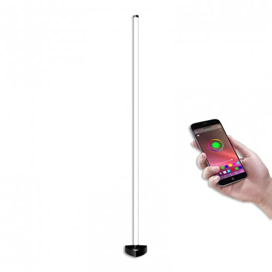 Podna lampa crna LED 12W RGB H1450mm sa daljinskim i adapterom 12V 1A IR+BT+APP smart M21004-BT