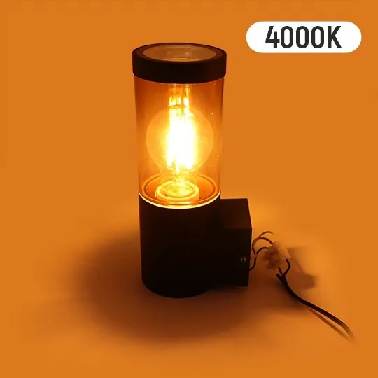 Zidna lampa crna Max.25W IP54 1xE27 baštenska M914 C