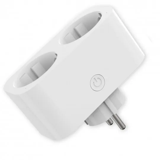 Pametna dupla utičnica bela Wi‑Fi smart plug 16A 2.4GHZ APP+IOS sa meračem potrošnje MS-809M-W Mitea Electric