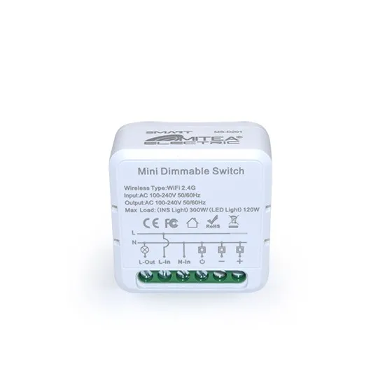 Dimer 1/2 mini pametni Wi‑Fi (smart dimmer breaker) 16A, pogodan za doznu MS-D201 Mitea Electric
