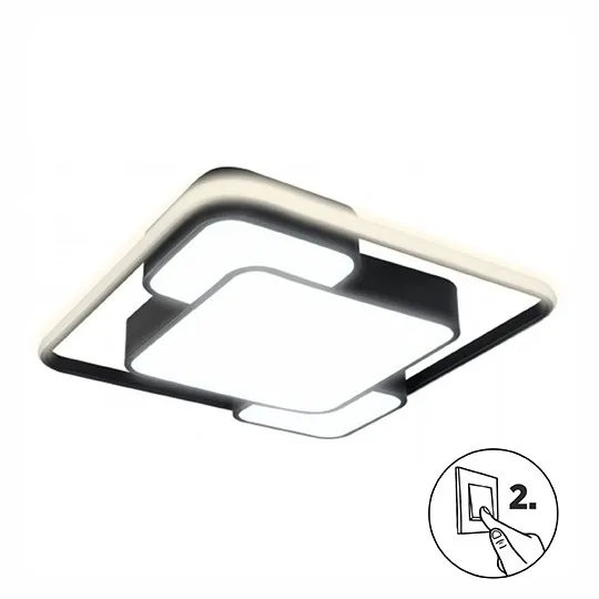 LED plafonjera crna 36-72-36W 175~240V 3CCT 3000/4000/6500K 420x420x60mm SMD (CCT ON-OFF) M205491