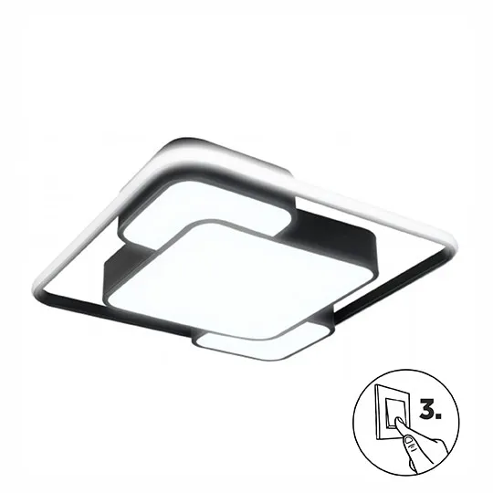 LED plafonjera crna 36-72-36W 175~240V 3CCT 3000/4000/6500K 420x420x60mm SMD (CCT ON-OFF) M205491