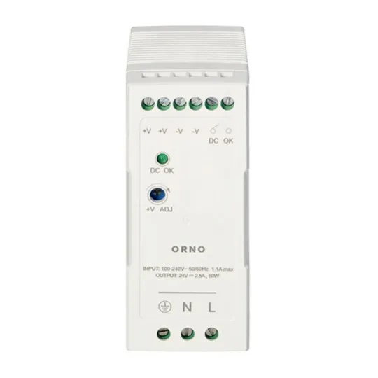 Napajanje industrijsko 24V DC 2.5A 60W za DIN šinu IP27, PVC kućište OR-PSU-1663 Orno