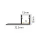 Aluminijumski profil za LED trake 13x32.5x2000mm sa difuzorom 2m MA3313