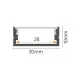 Aluminijumski profil za LED trake 10x30x2000mm sa difuzorom 2m MA619
