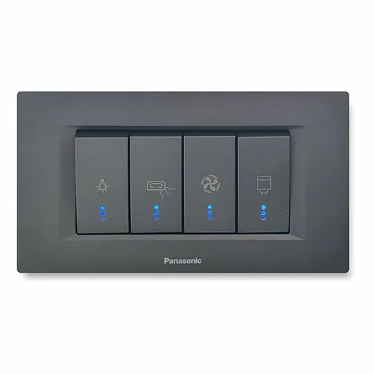 Prekidač tamno sivi 1M INDIKATORSKI za GREJALICU sa indikatorom 16A WT8(WVTT10021DG)02 EU2 Thea Modular Panasonic