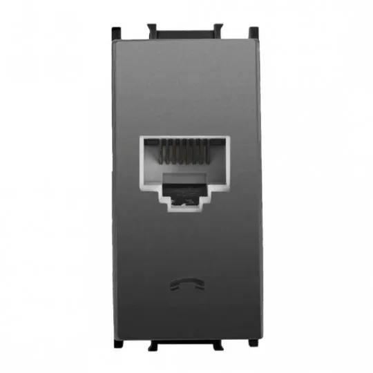 PTT CAT3e telefonska priključnica tamno siva WVTT1402-4DG EU2 Thea Modular 1M Panasonic
