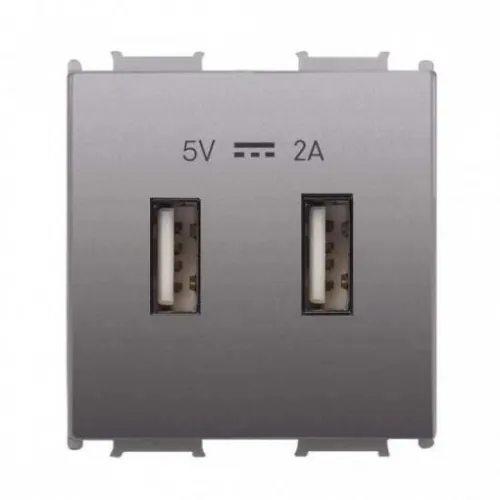 USB punjač antracit siva 5V 2A WVTT2231-4AN EU2 Thea Modular 2M Panasonic