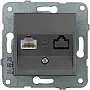 KPC kompj. 1M priklj. WKTT0404-2DG EU4 CAT5e, tamno siva, Karre Plus Panasonic