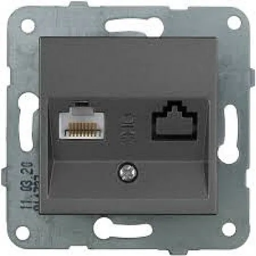 KPC kompj. 1M priklj. WKTT0405-2DG EU4 CAT6, tamno siva, Karre Plus Panasonic