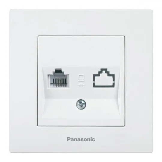 KP kompj. 1M priklj. WKTC0404-2WH EU4 CAT5e, bela, Karre Plus Panasonic