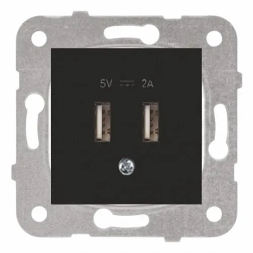 KPC USB 2x1A punjač WKTT0231-2BL EU4 5V-2A, crni, Karre Plus Panasonic