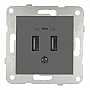 KPC USB 2x1A punjač WKTT0231-2DG EU4 5V-2A, tamno sivi, Karre Plus Panasonic