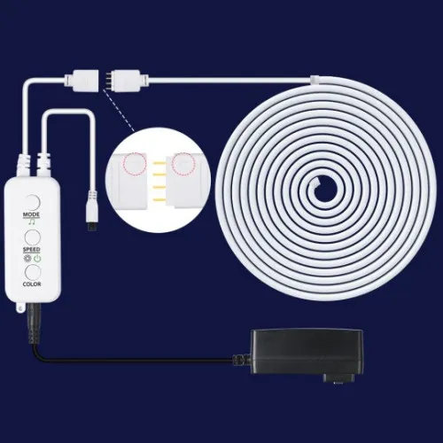 LED traka MLW-3535RGBIC-3m set 5W IP67 LED Magic RGB neon 8x17mm BT+daljinski+APP Wi-Fi smart IC