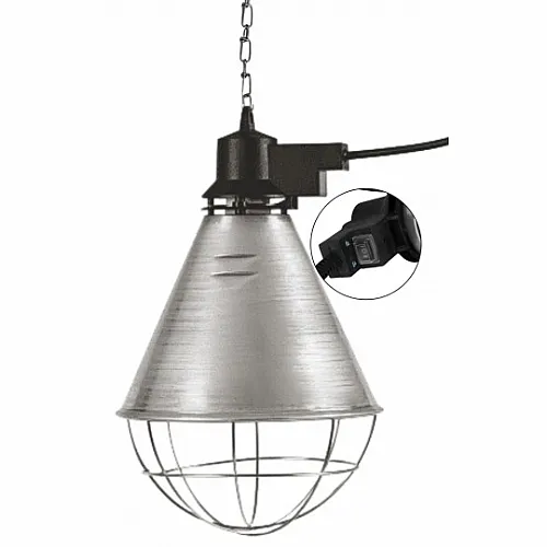 Viseća lampa za infra sijalicu sa prekidačem za dimovanje snage max.250W E27 5m kabla, BURA reflektor fi210mm