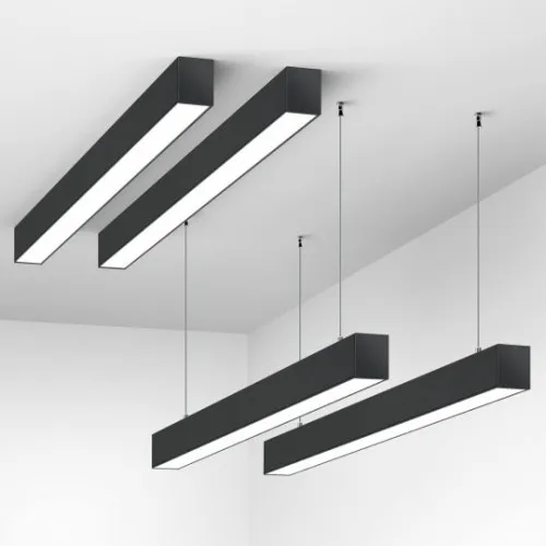 Visilica crna 24W 220~240V 6500K L1200 x W50 x H60mm LED linearna svetiljka (ili nadgradna) 2200lm M109051-C