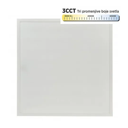 LED panel beli 36-40-48W 9u1 3CCT 3000/4000/6500K ram ugradni 595x595 (600x600) BACKSIDE LIGHT ~4320lm M203427-B1