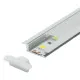 Aluminijumski profil za LED trake beli ugradno-nadgradni set sa difuzorom 7x24.7x2000mm M508-B