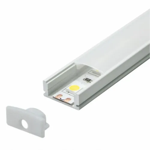Aluminijumski profil za LED trake beli nadgradni 7x17.4x2000mm set sa difuzorom M509-B Mitea Lighting