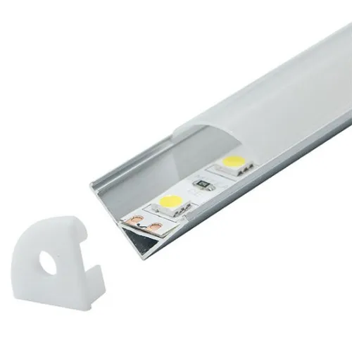 Aluminijumski profil za LED trake 3M ugaoni 15.8x15.8x3000mm set sa difuzorom M601A Mitea Lighting
