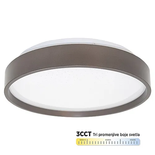 LED plafonjera braon 15W 220~240V 3CCT 3000/4000/6500K fi260mm SMD M205540-BR
