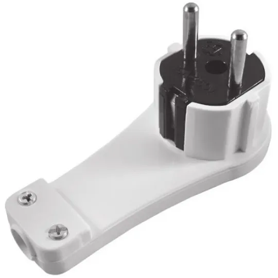 Utikač L, tanki beli 16A/250V~ PM-39-B