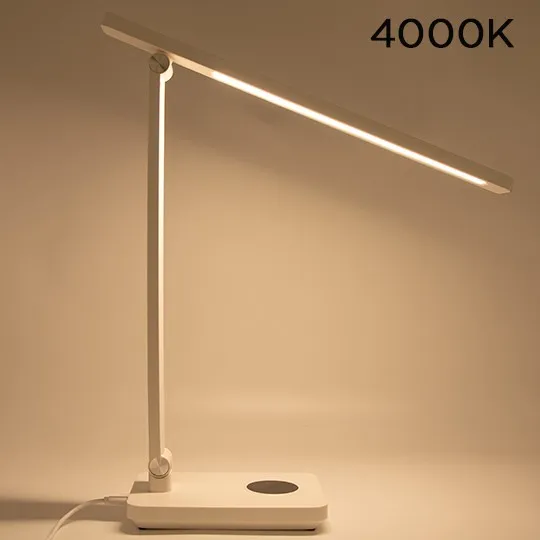 Stona lampa bela USB 5V CCT 6W LED zglobna M1064