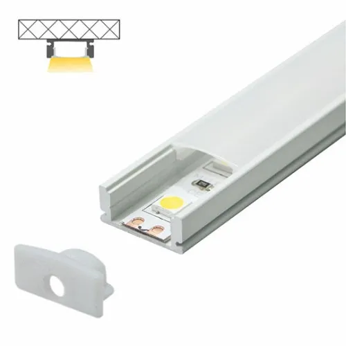 Aluminijumski profil za LED trake beli nadgradni 7x17.4x2000mm set sa difuzorom M509-B Mitea Lighting