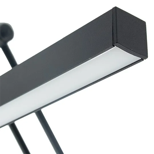 Zidna lampa crna 6500K IP20 za sliku ili za ogledalo - LED 8W 395x50x275mm M209464