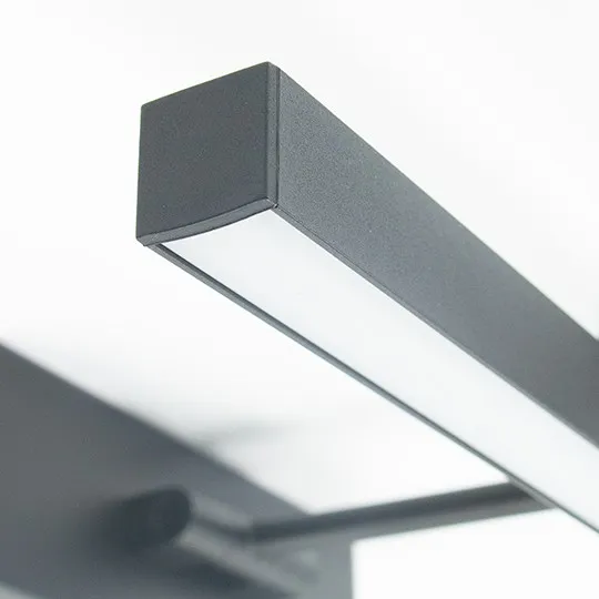 Zidna lampa crna 6500K IP20 za sliku ili za ogledalo - LED 8W 395x185x50mm M209439