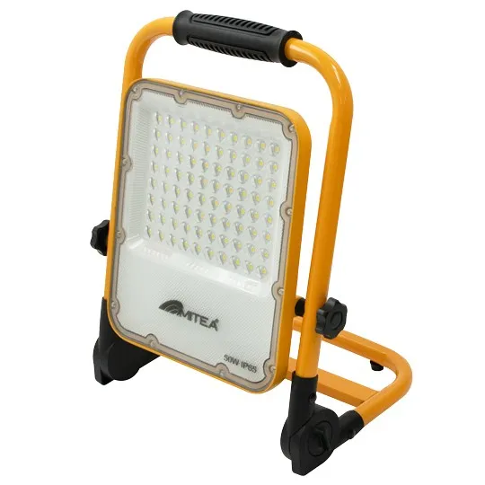 LED reflektor žuta 50W prenosivi sa Li-on baterijom 3 step+SOS IP65 M452050-Y1