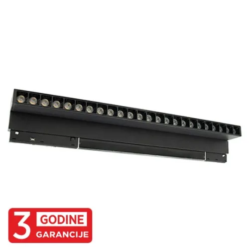 LED magnetna zglobna linearna svetiljka 24° 440x22x105mm 3Y 4000K 24W 48V M204013-440