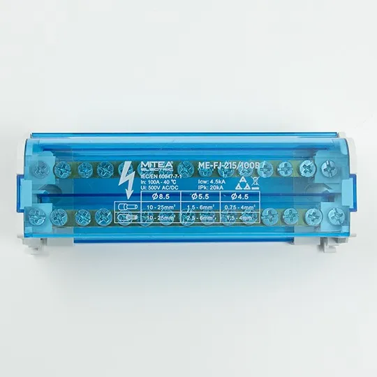 Modularni razdelni blok sa poklopcem (klema) plava max.100A ME-FJ215/100B