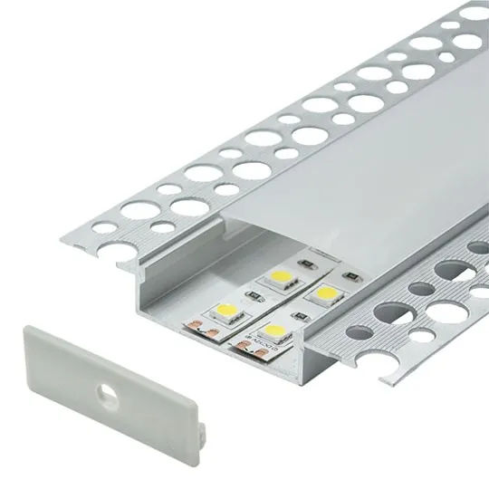 Aluminijumski profil za LED trake 13x80x2000mm ugradni sa difuzorom 2m MA4013