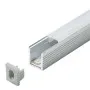 Aluminijumski profil za LED trake sivi 7.8x9x2000mm nadgradni sa difuzorom 2m MA7890-A