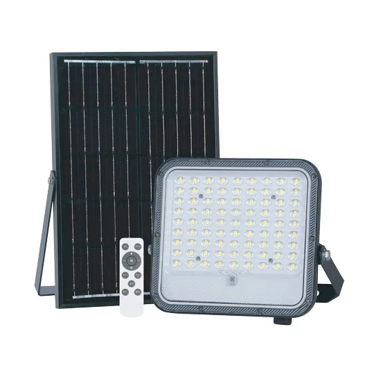 LED reflektor crni 100W 6500K IP65 solarni set AL body M452080-C5
