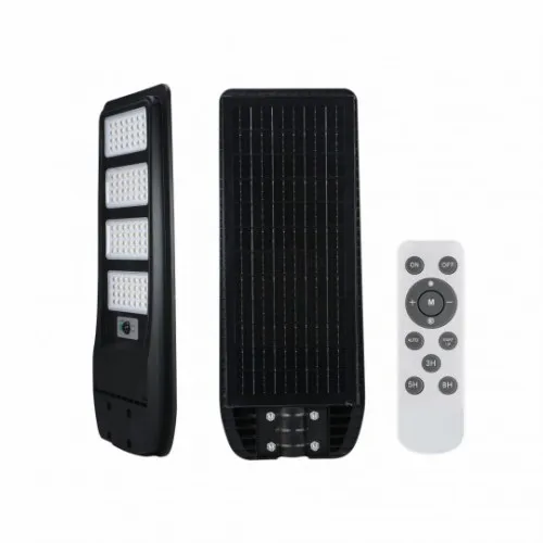 Senzor crni 400W 6500K IP65 ALL IN ONE solarna LED ulična svetiljka ABS radar crna + daljinski M452400-C4