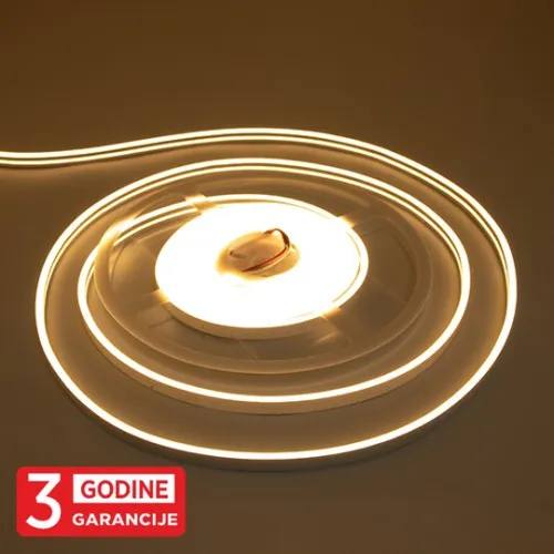 SMD LED neon FLEX traka 8W/1m 24V 3000K IP67 5m kotur 4x10mm 120 LED/1m 3Y MLV-2835-120-ML