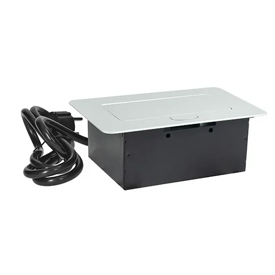 Priključnica srebrno 1.5m -crna POPUP nameštajska + USB Tip-A+Tip-C 5V 2.1A 10W, 16A 250V-3600W 3x1.5mm2 ME-PN-1214-USB/S-1