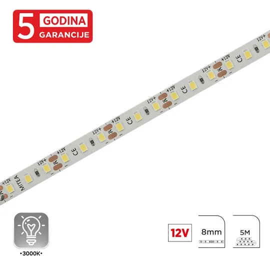 SMD LED traka 10W/1m 12V 6500K IP20 5m kotur 120 LED/1m 5Y MLM-2835-120-ML